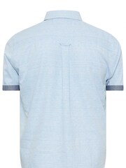 BadRhino Big & Tall Blue 100% Cotton Slub Shirt - Image 3 of 3