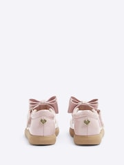 River Island Pink Girls Patent Bow Mary Jane Shoes - Image 2 of 3