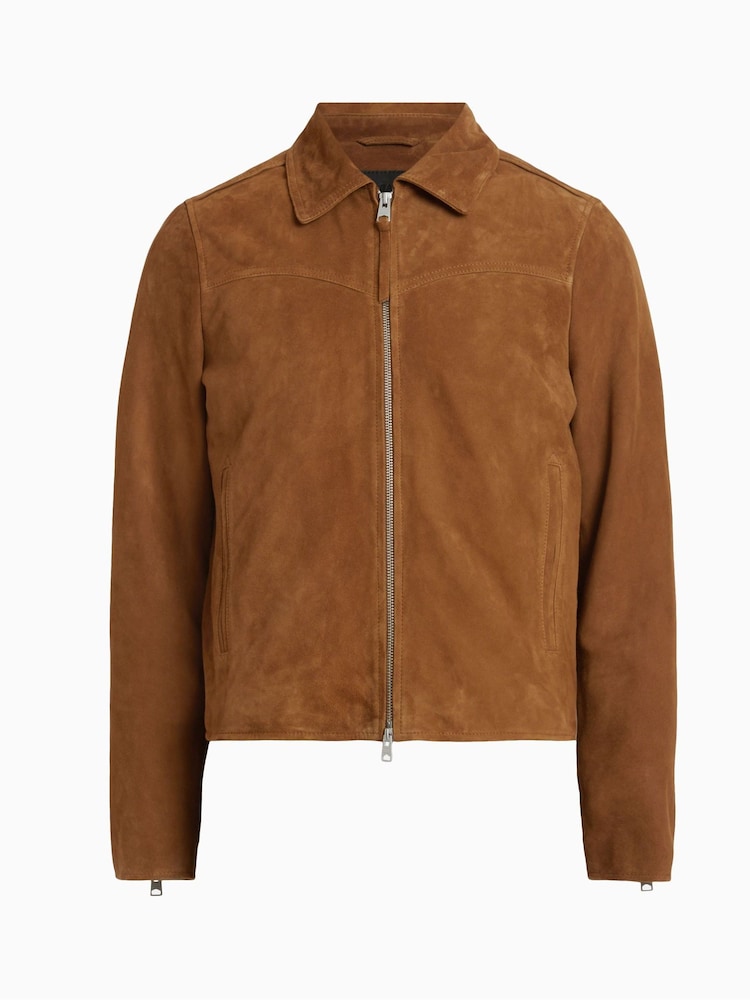 AllSaints Brown Tanner Jacket - Image 6 of 6