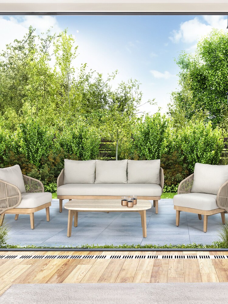 Kettler Natural Bali Garden Lounge Set - Image 1 of 2
