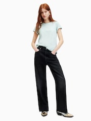Синий - Футболка Allsaints Anns - Изображение 4 из 6