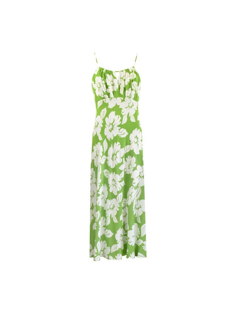 Ro&Zo Green Print Keyhole Front Midi Dress - Image 4 of 4