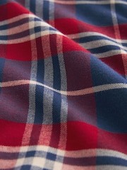 Navy/Red Check Single Traddy Woven 100% Cotton Pyjamas (9mths-10yrs) - Image 5 of 5