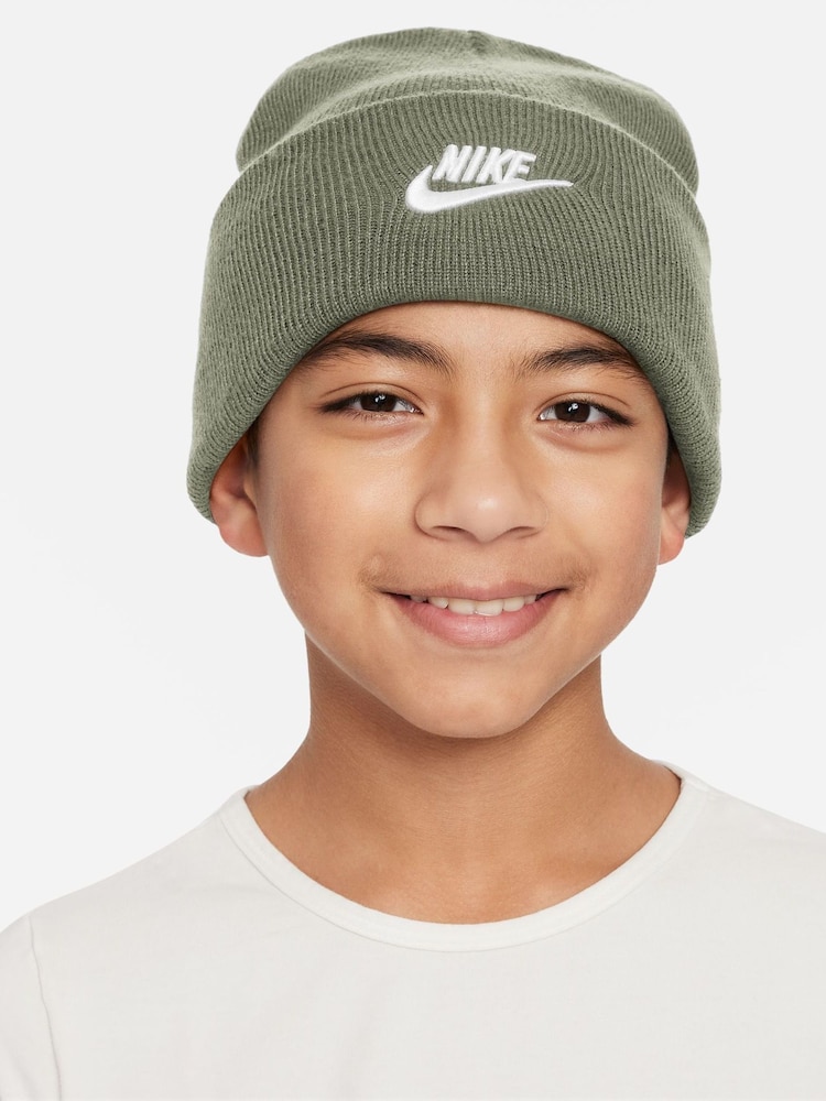 Nike Green Kids Peak Winter Beanie - Image 1 of 4 Nike Green Kids Peak Winter Beanie - Image 1 of 4