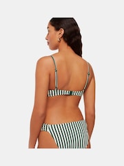 Whistles Green Stripe Bikini Top - Image 2 of 5