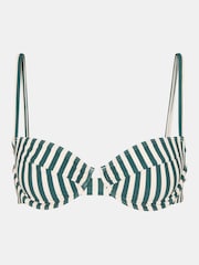 Whistles Green Stripe Bikini Top - Image 5 of 5