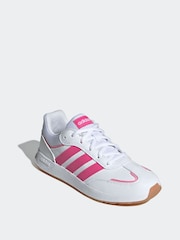 adidas Pink/White Kids Tensaur Switch Trainers - Image 5 of 8