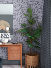 Graham & Brown Denim Shadow Play 10M Wallpaper - Image 1 of 4
