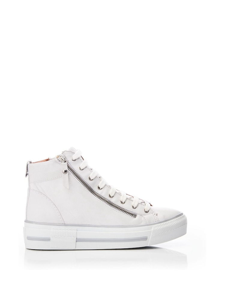 Белый - Moda in Pelle Annaken High Top Chunky Lace-Up Leather Trainers - Image 1 of 4