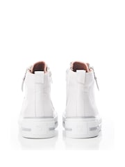 Белый - Moda in Pelle Annaken High Top Chunky Lace-Up Leather Trainers - Image 2 of 4