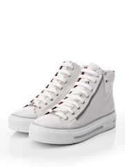 Белый - Moda in Pelle Annaken High Top Chunky Lace-Up Leather Trainers - Image 3 of 4