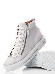 Белый - Moda in Pelle Annaken High Top Chunky Lace-Up Leather Trainers - Image 4 of 4