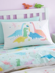 Catherine Lansfield Pink Dinosaur Friends Reversible Duvet Cover Set - Image 3 of 4