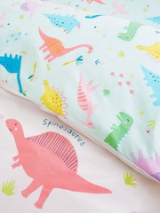 Catherine Lansfield Pink Dinosaur Friends Reversible Duvet Cover Set - Image 4 of 4