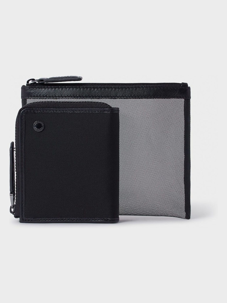 OSPREY LONDON The Business Class 3/4 Nylon Zip Around Black Wallet - Image 1 of 5
