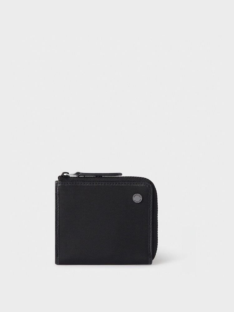 OSPREY LONDON The Business Class 3/4 Nylon Zip Around Black Wallet - Image 2 of 5