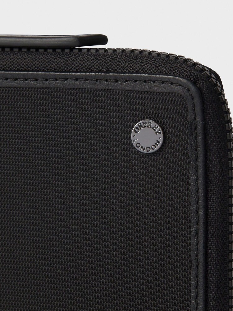 OSPREY LONDON The Business Class 3/4 Nylon Zip Around Black Wallet - Image 5 of 5