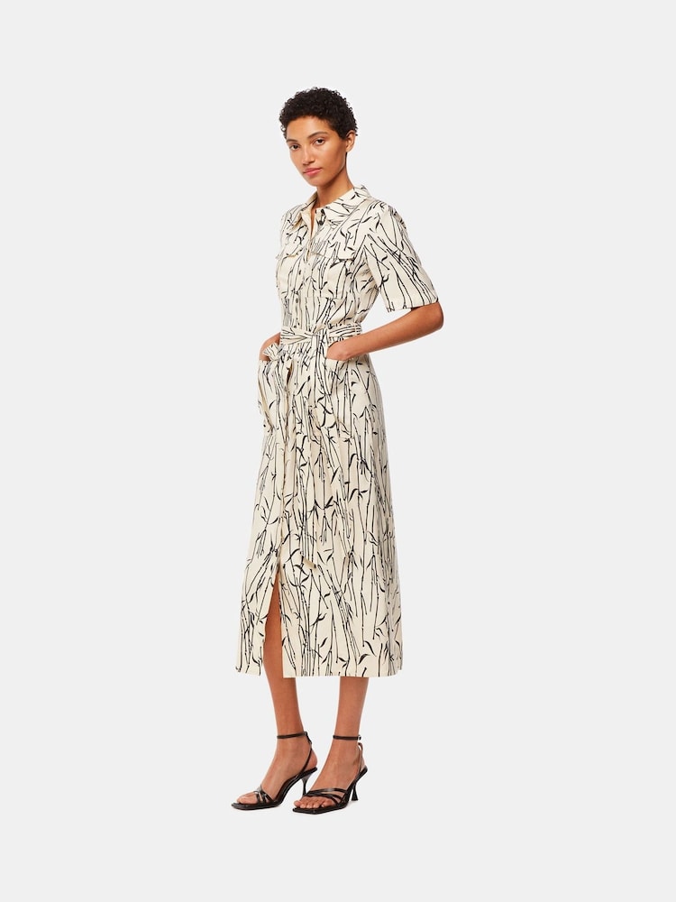 Whistles Bamboo Shoots Fontella White Dress - Image 1 of 6