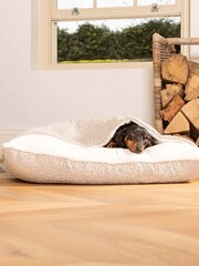Lords and Labradors Mink Boucle Sleepy Burrows Dog Bed - Image 1 of 2