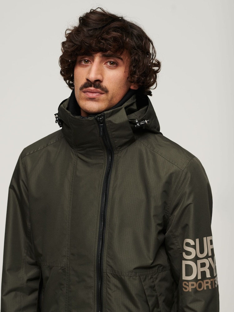 Superdry Green Hooded Yachter SD Windbreaker Jacket - Image 4 of 4 Superdry Green Hooded Yachter SD Windbreaker Jacket - Image 4 of 4