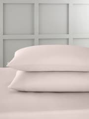 Bianca Set of 2 Blush Pink 400 Thread Count 100% Cotton Sateen Pillowcases - Image 2 of 4