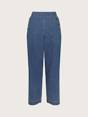 Monsoon Blue Harper Short Length Crop 100% Cotton Jeans - Image 5 of 5