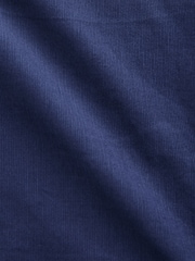 Navy Blue Long Sleeve Cord 100% Cotton Oxford Shirt - Image 10 of 10