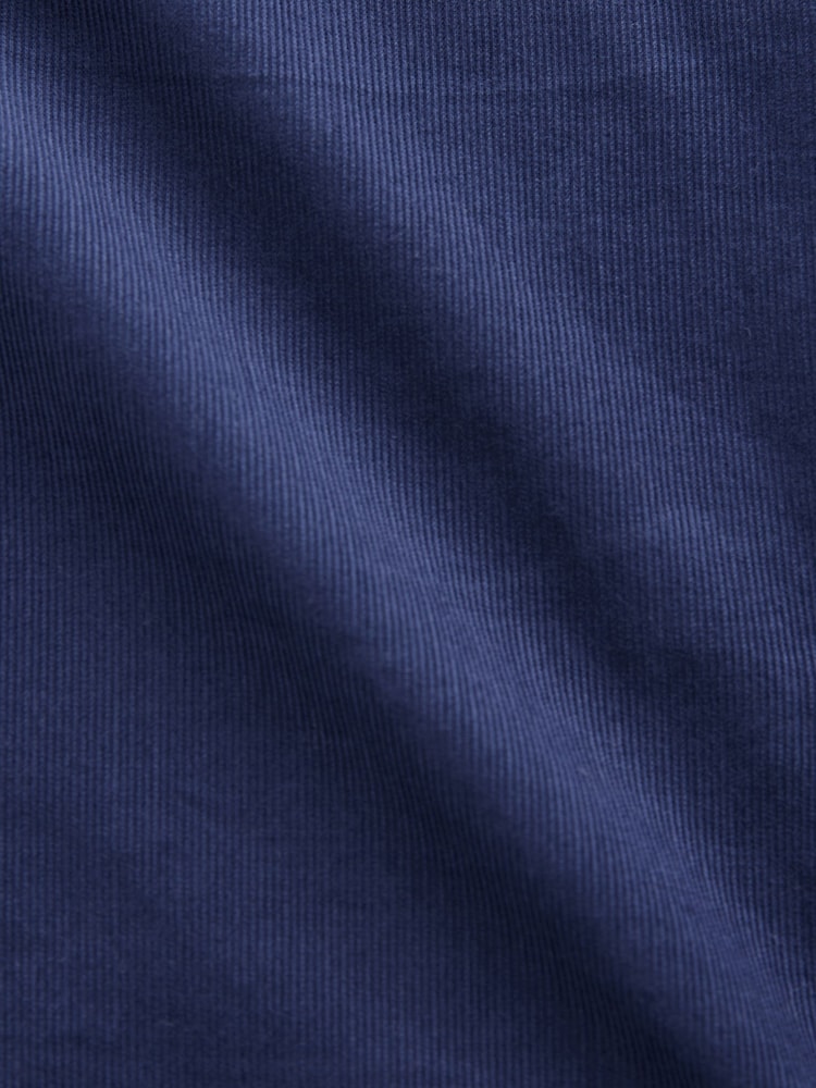 Navy Blue Long Sleeve Cord 100% Cotton Oxford Shirt - Image 10 of 10