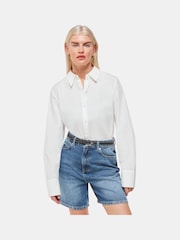 Whistles Blue Petite 100% Cotton Authentic Denim Shorts - Image 1 of 5