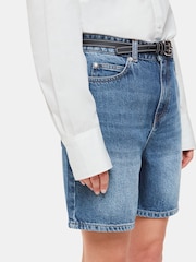 Whistles Blue Petite 100% Cotton Authentic Denim Shorts - Image 4 of 5