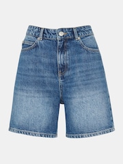 Whistles Blue Petite 100% Cotton Authentic Denim Shorts - Image 5 of 5