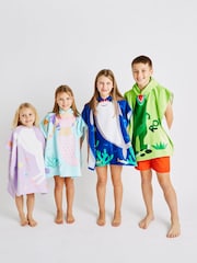 Catherine Lansfield Purple Unicorn Hooded Poncho 100% Cotton Towel - Image 4 of 5