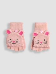 Mitones con dedos en tejido novedad y detalle de ratón de Jojo Maman Bébé - Imagen 1 de 3