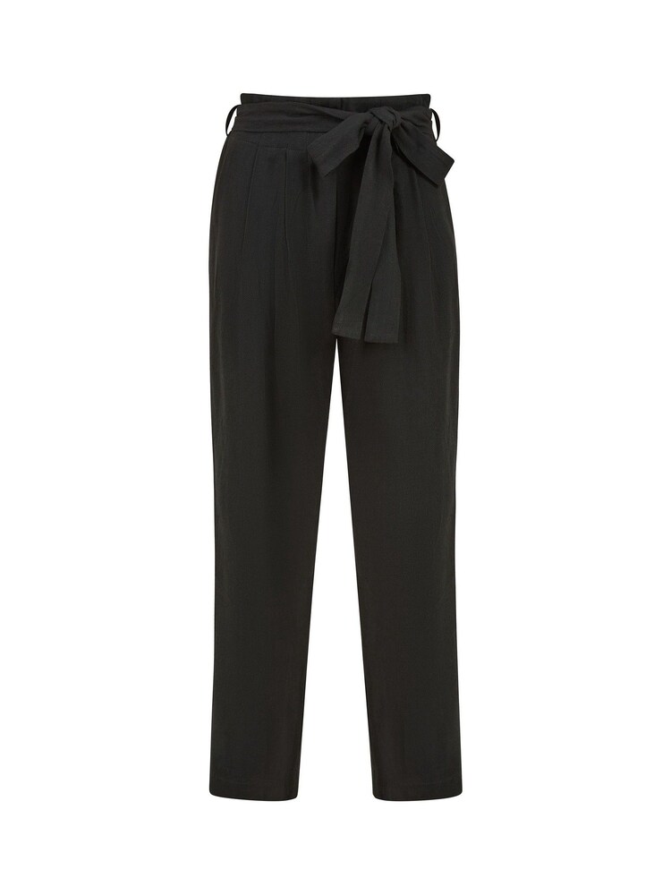 Yumi Black Linen Blend Tie Waist Trousers - Image 5 of 5 Yumi Black Linen Blend Tie Waist Trousers - Image 5 of 5