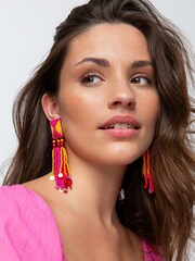 Aela Pink Bead Earrings - Image 1 of 3