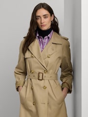 Lauren Ralph Lauren Double Breasted Belted Trench Coat - Image 2 of 10