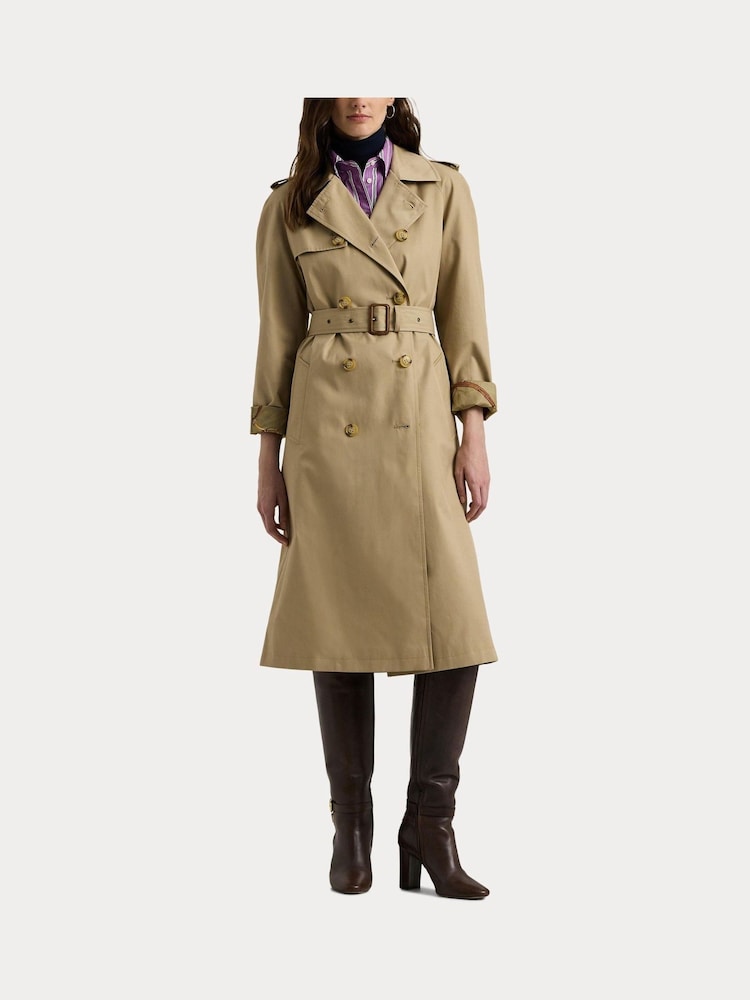Lauren Ralph Lauren Double Breasted Belted Trench Coat - Image 3 of 10
