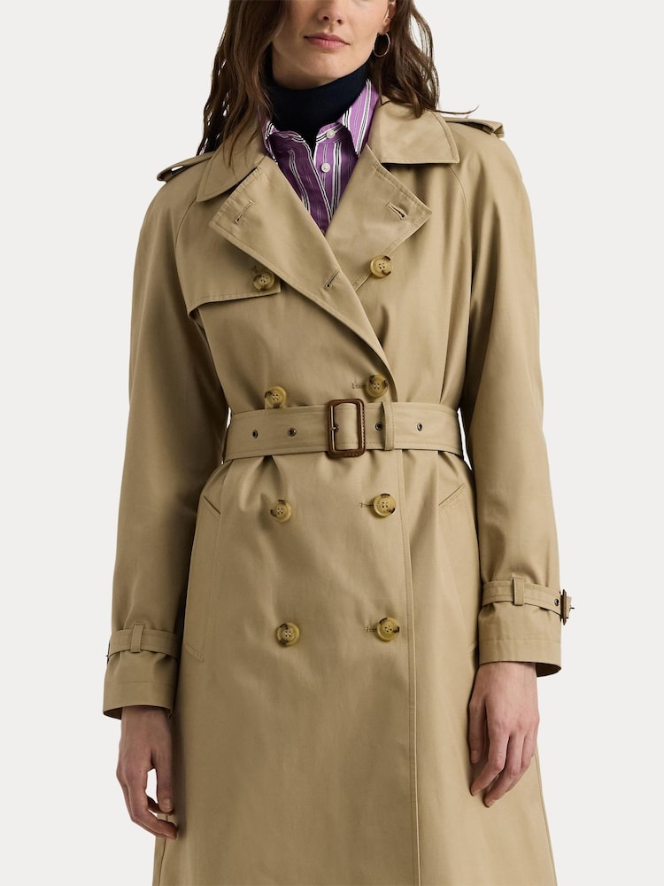 Lauren Ralph Lauren Double Breasted Belted Trench Coat - Image 9 of 10