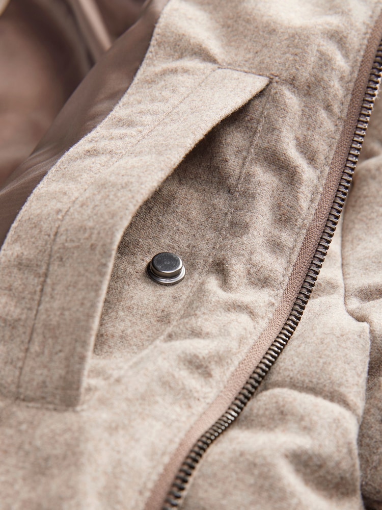 neutre - Signature Wool Blend Résistant à la douche Nova Fides Puffer Coat - Image 11 of 12