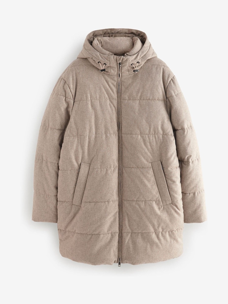 neutre - Signature Wool Blend Résistant à la douche Nova Fides Puffer Coat - Image 7 of 12