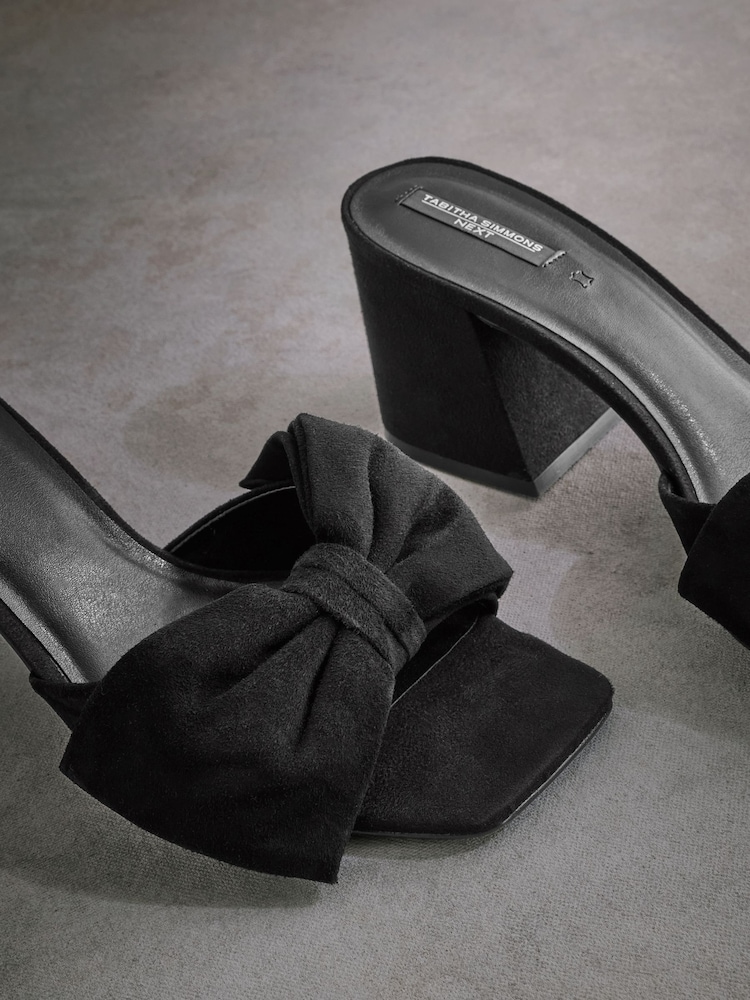 Noir - Tabitha Simmons Liv Leather Nœud Block Mules - Image 10 of 13