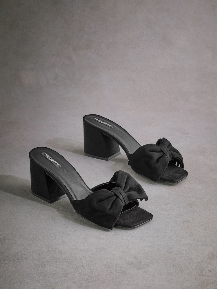 Noir - Tabitha Simmons Liv Leather Nœud Block Mules - Image 8 of 13
