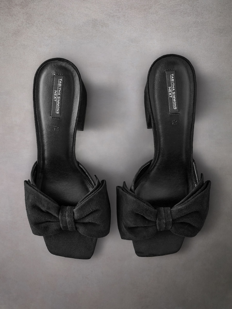 Noir - Tabitha Simmons Liv Leather Nœud Block Mules - Image 9 of 13