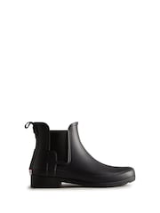 Hunter Womens Refined Chelsea Black Wellies Boots - Image 1 of 4