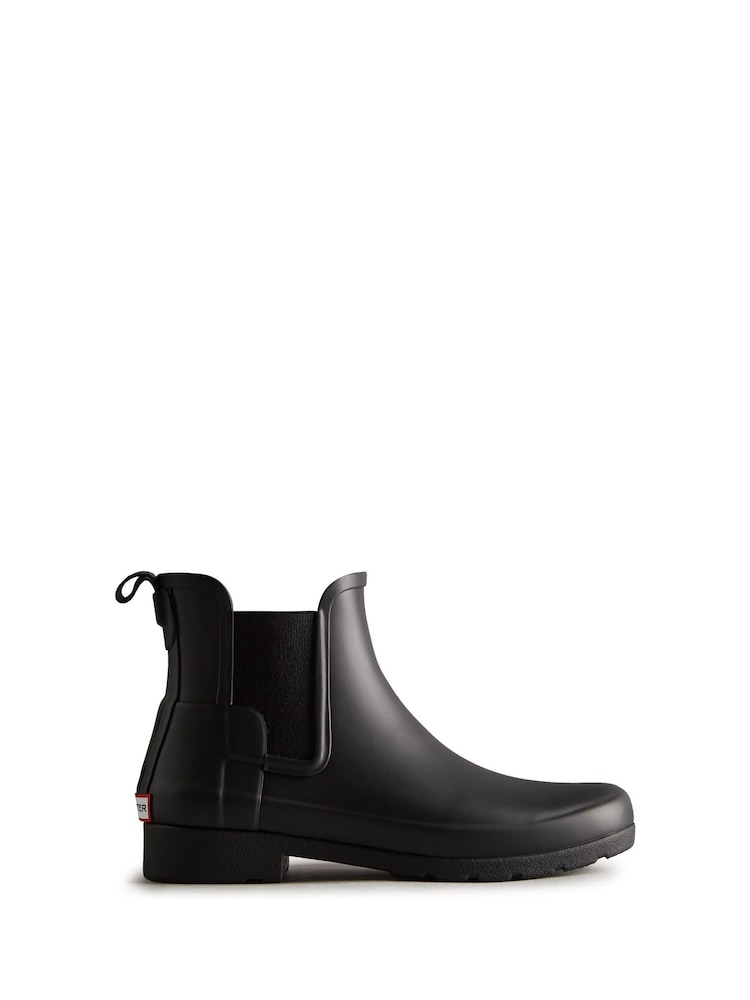 Hunter Womens Refined Chelsea Black Wellies Boots - Image 1 of 4
