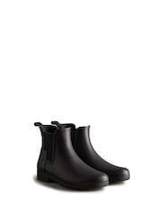 Hunter Womens Refined Chelsea Black Wellies Boots - Image 2 of 4