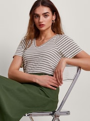 Monsoon Saskia T-Shirt mit Streifen - Bild 1 von 5