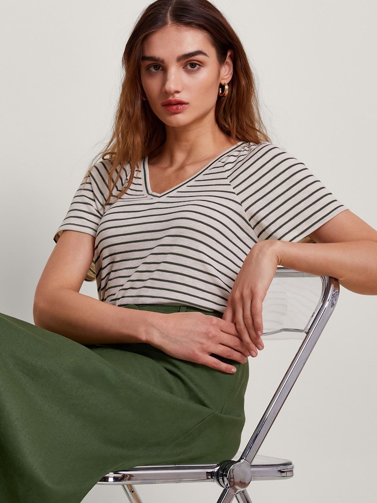 Monsoon Saskia T-Shirt mit Streifen - Bild 1 von 5