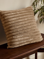 Catherine Lansfield Natural Catherine Lansfield Soft and Cosy Ribbed Cushion - Image 1 of 4