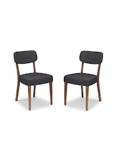 Julian Bowen Walnut Grey Set Of 2 Farringdon Chairs - Image 3 of 6
